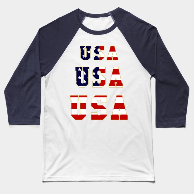 USA Tee Baseball T-Shirt by J. Rufus T-Shirtery